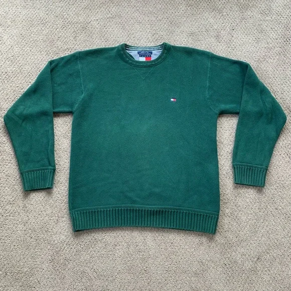 green tommy hilfiger jumper